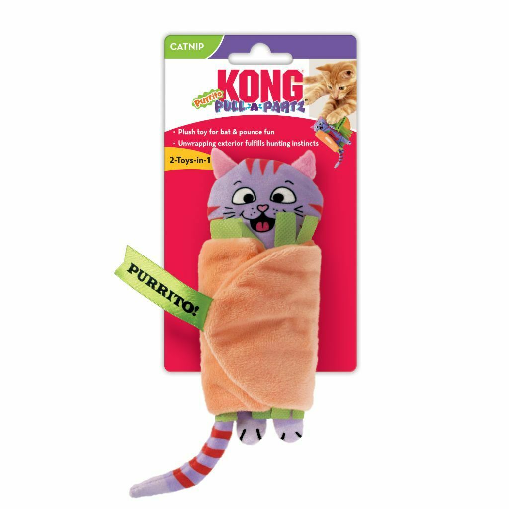 Juguete Para Gato Kong Pull A Part Purrito Único