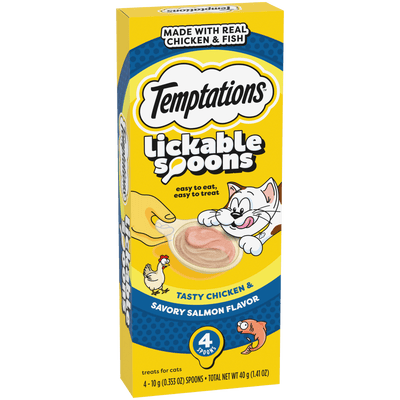 Snack Temptations Salmón y Atún para Gato 4 u