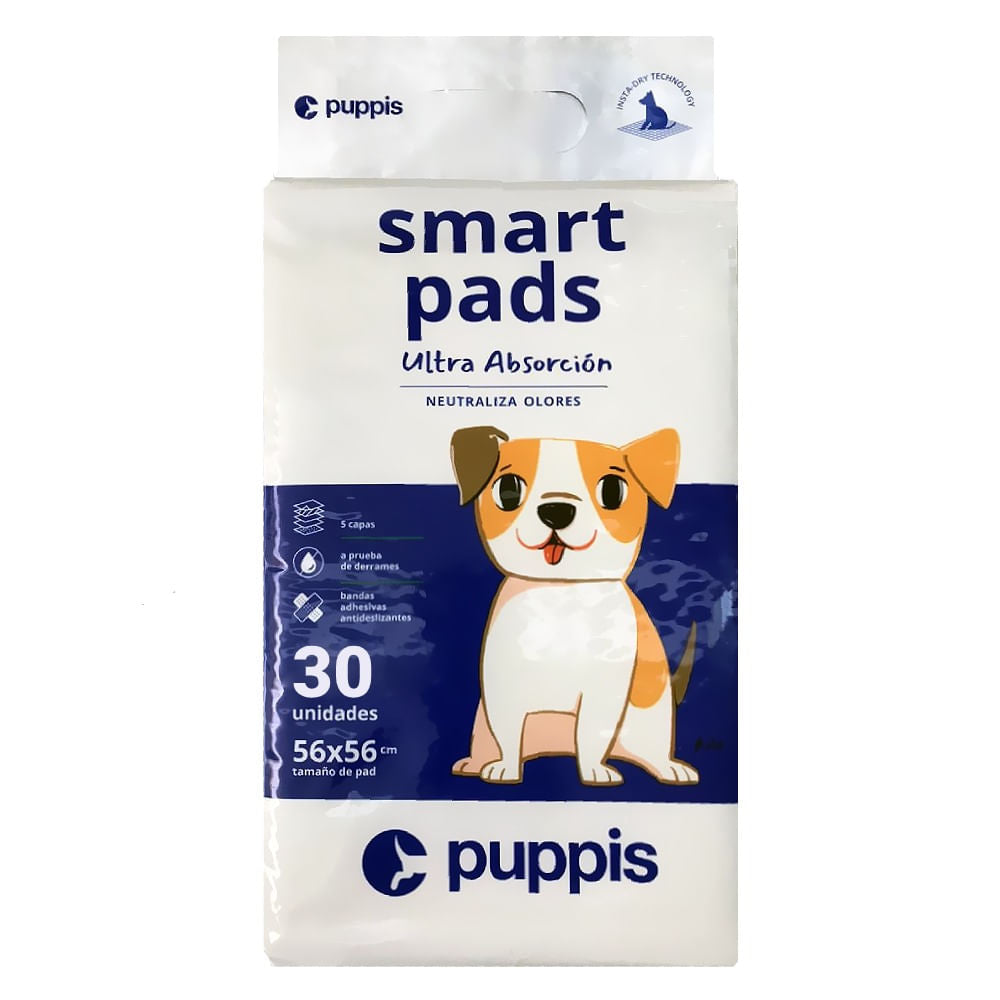 Tapetes Absorbentes Puppis Smart Pads 30 u