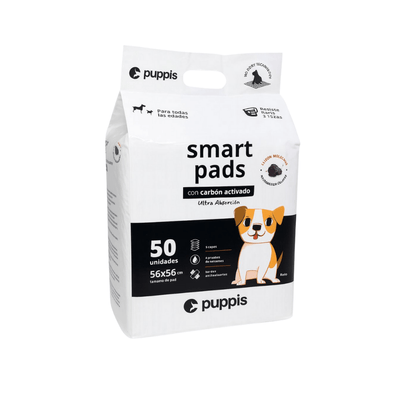 Paños Carbon Activado Para Perro Puppis 50 u