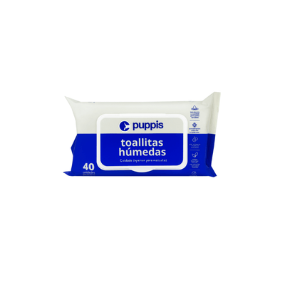 Toallitas Húmedas Cuidado Superior Para Mascotas Puppis 40 u