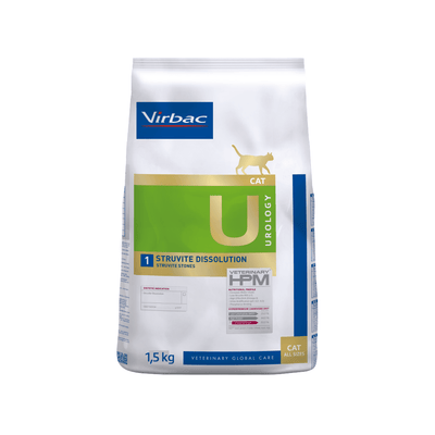 Alimento Para Gato Virbac HPM Cat Urology Strutive Dissolution U1 1,5 kg