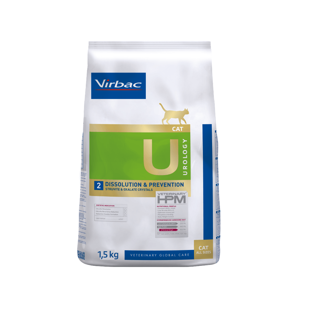 Alimento Para Gato Virbac HPM Cat Urology Dissolution Y Prevention-U2 1,5 kg