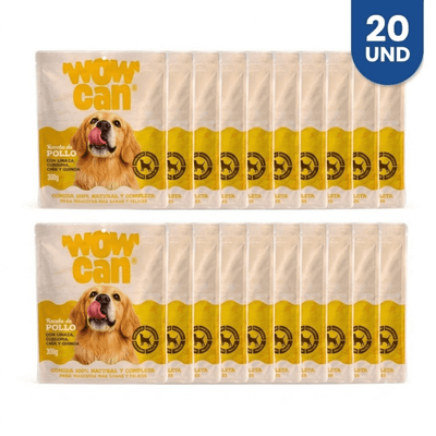 Combo Alimento Húmedo Para Perro Wow Can Pollo x20 20 Un