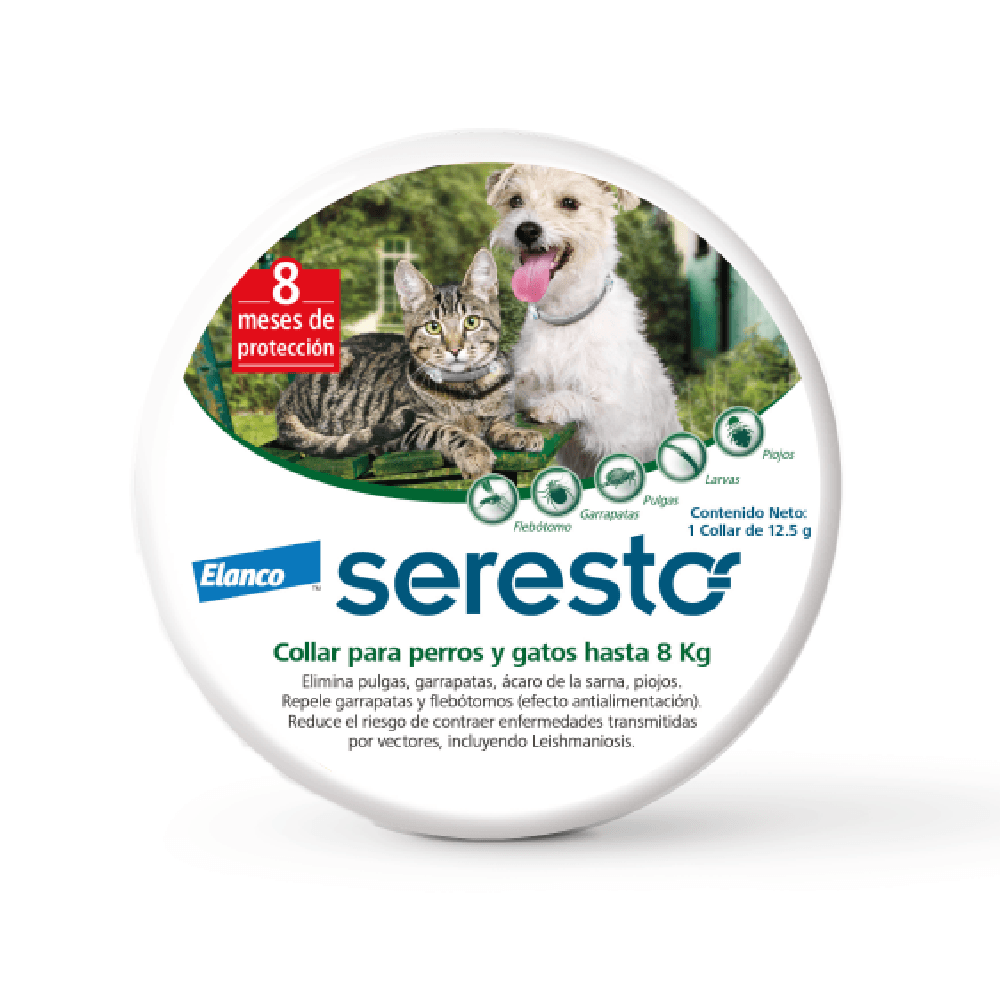 Collar Antipulgas y Garrapatas Para Mascota Seresto <8 kg