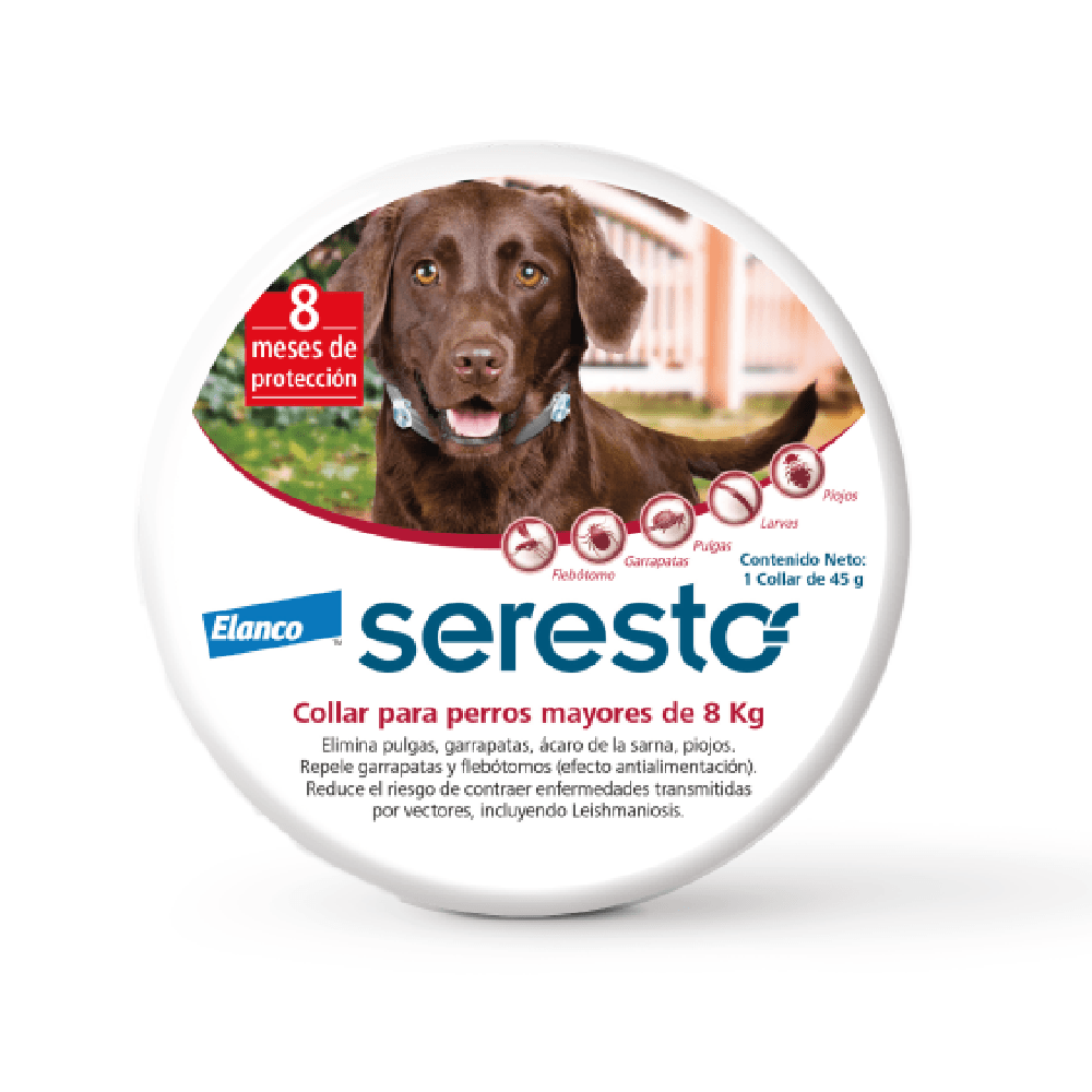 Collar Antipulgas y Garrapatas Para Mascota Seresto >8 kg