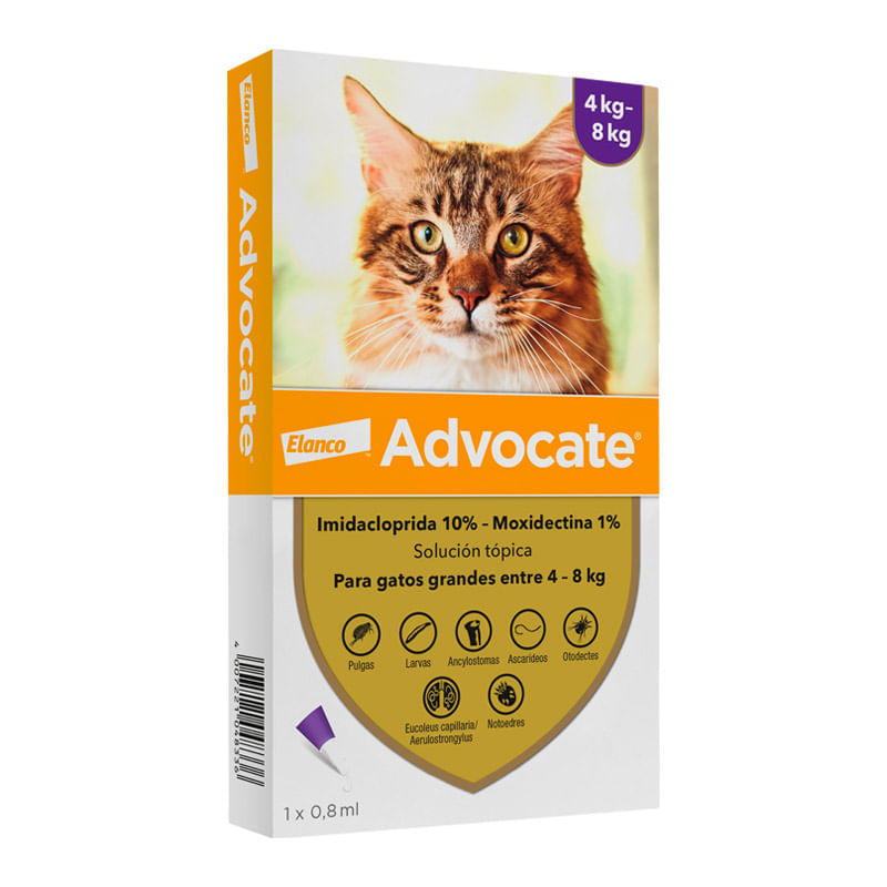 Antiparasitario Advocate Gatos 8 kg