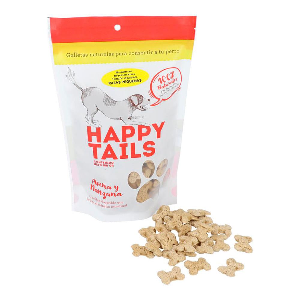 Galleta Para Perro Happy Tails Avena Y Manzana Raza Pequeña 180 g