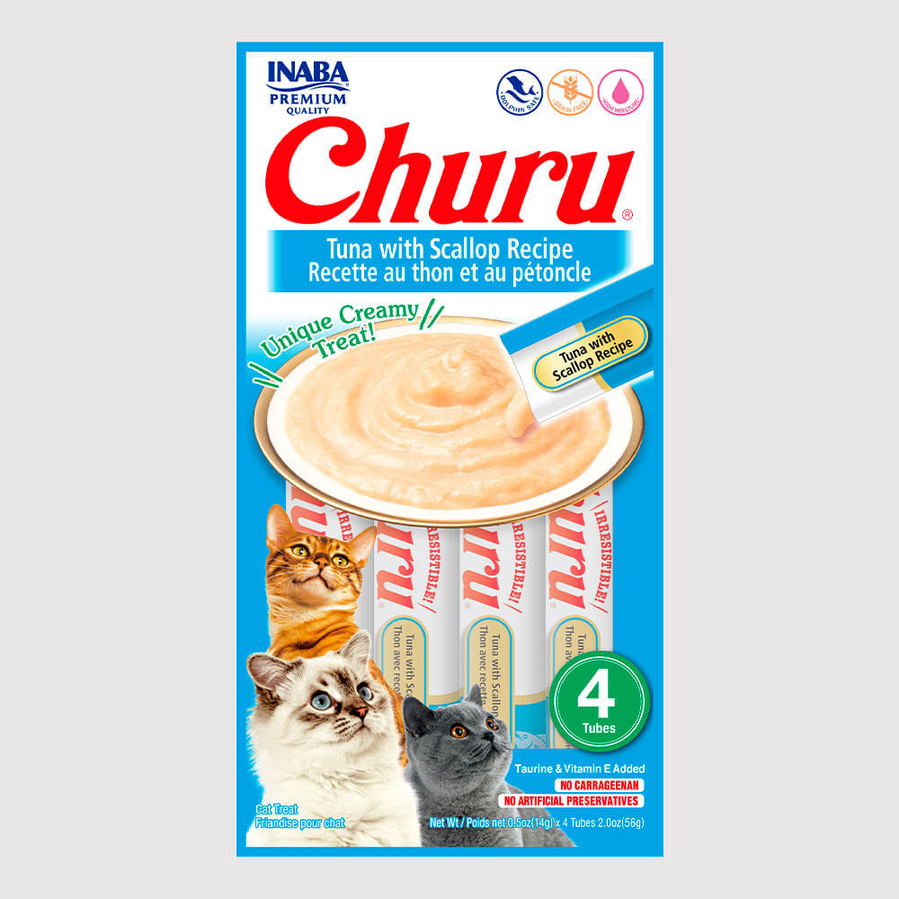 Snack Cremoso Para Gato Inaba Churu Atún y Vieira 14 g