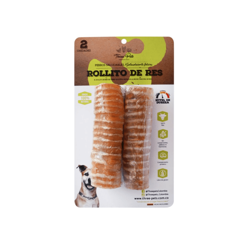 Snack Para Perro Three Pets Rollitos De Res 60 g