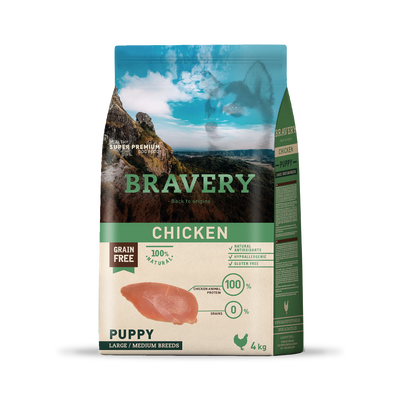 Bravery Chicken Puppy Large/Medium Breeds 4 kg