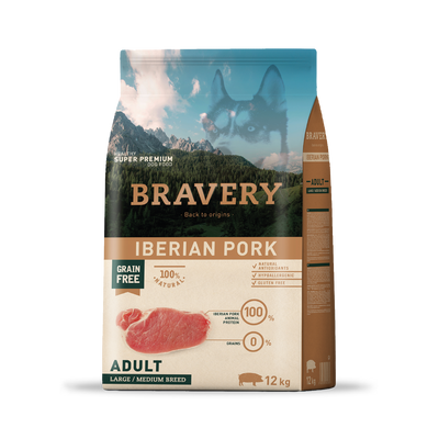 Bravery Iberian Pork Adult Large/Medium Breeds 12 kg