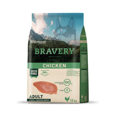 Bravery Chicken Adult Large/Medium Breeds 12 kg