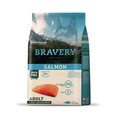 Bravery Salmon Adult Large/Medium Breed 12 kg