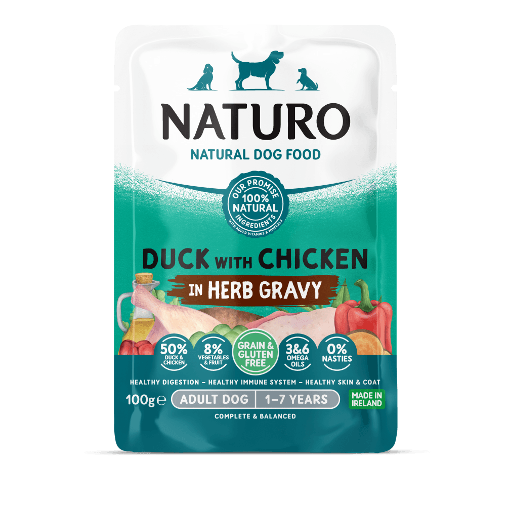 Alimento Húmedo Naturo Adult Duck With Chicken In Herb Gravy Para Perro 100 g