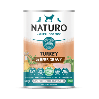 Alimento Húmedo Naturo Adult Turkey In Herb Gravy Para Perro 390 g
