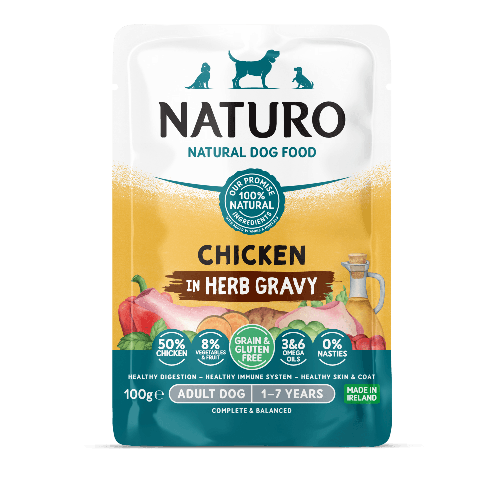Alimento Húmedo Naturo Adult Chicken In Herb Gravy Para Perro 100 g