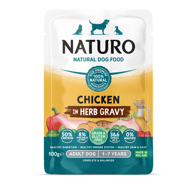 Alimento Húmedo Naturo Adult Chicken In Herb Gravy Para Perro 100 g