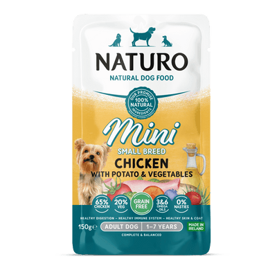 Alimento Húmedo Naturo Adult Mini Grain Free Chicken With Potato And Vegetables Para Perro 150 g