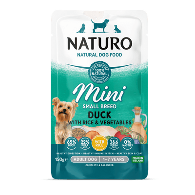 Alimento Húmedo Naturo Adult Mini Duck With Rice And Vegetables Para Perro 150 g
