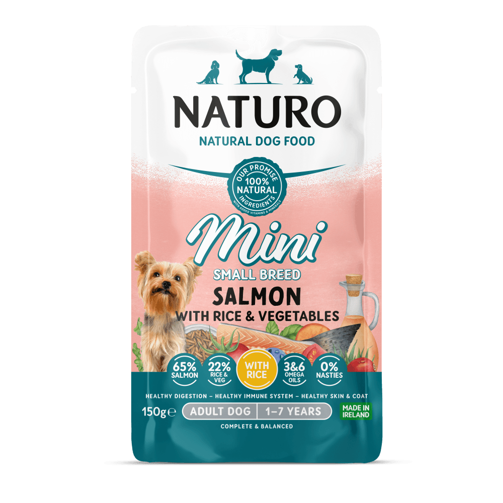 Alimento Húmedo Naturo Adult Mini Salmon With Rice And Vegetables Para Perro 150 g