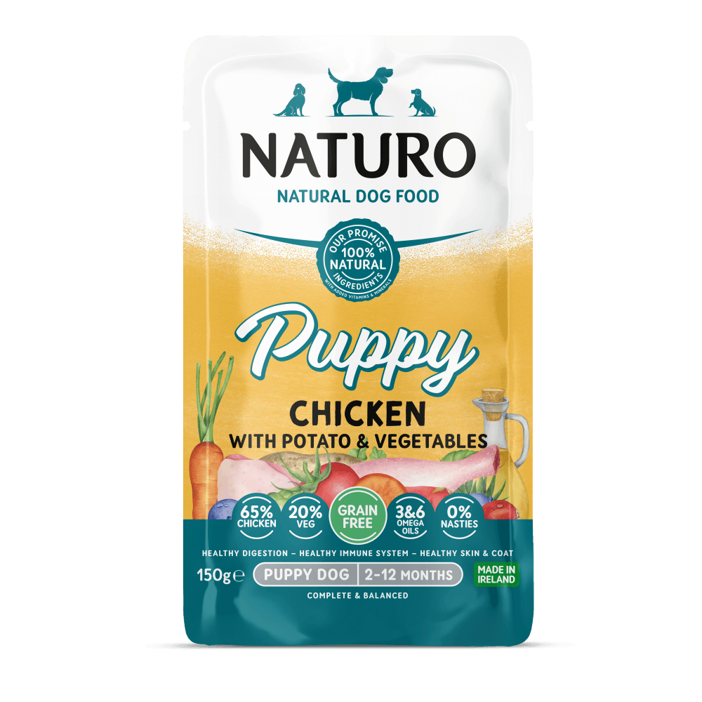 Alimento Húmedo Naturo Puppy Grain Free Chicken With Potato And Vegetables Para Perro 150 g