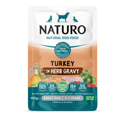 Alimento Húmedo Naturo Adult Turkey In Herb Gravy Para Perro 100 g