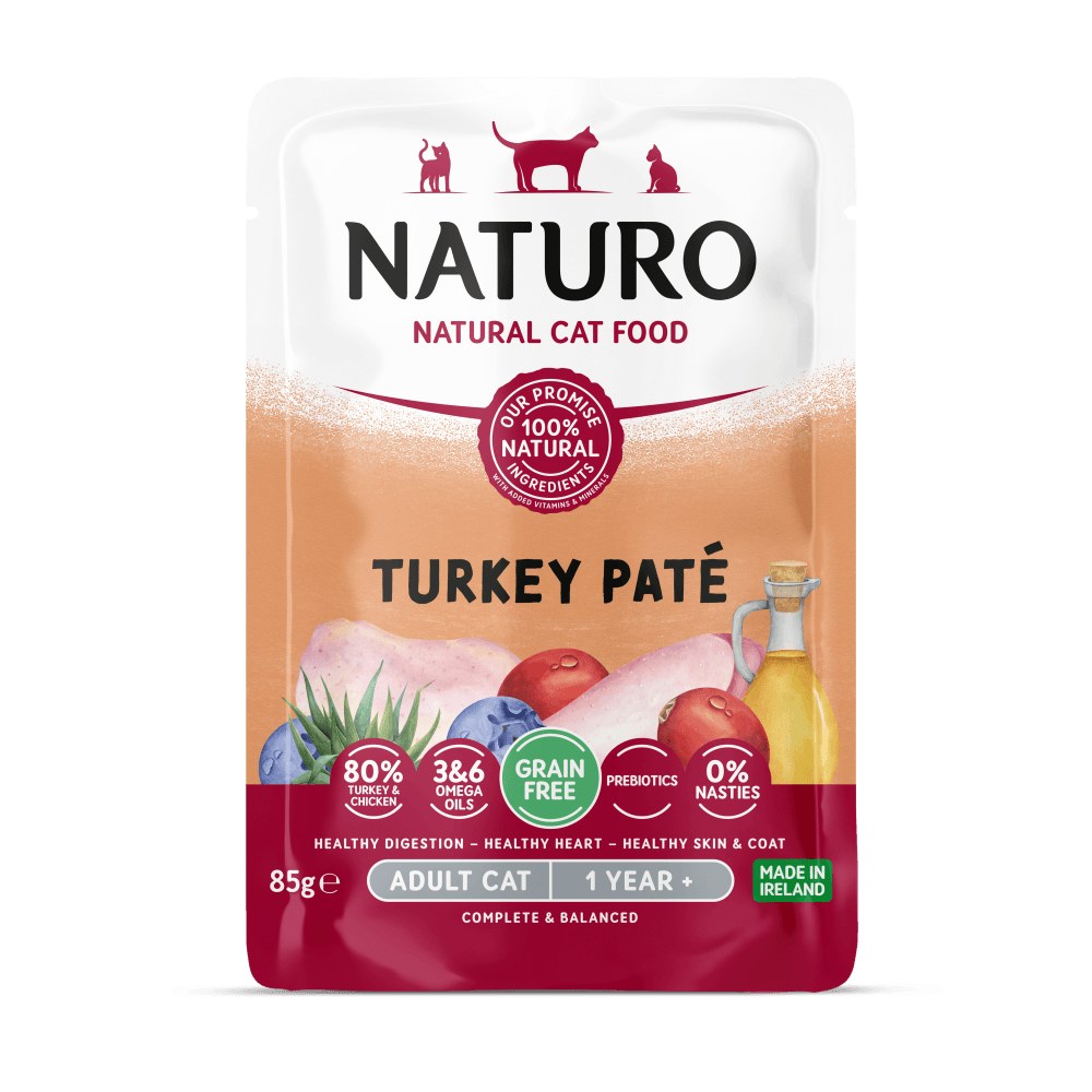 Alimento Húmedo Naturo Cat Turkey Paté Pouch 85 g