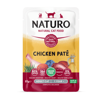 Alimento Húmedo Naturo Cat Chicken Paté Pouch 85 g