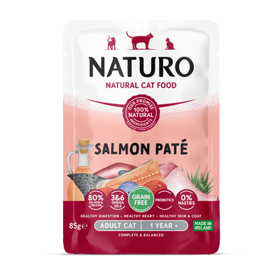 Alimento Húmedo Naturo Cat Salmon Paté Pouch 85 g