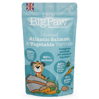 Alimento Húmedo para Perro Little Big Paw Salmón Atlántico y Vegetales 150 g