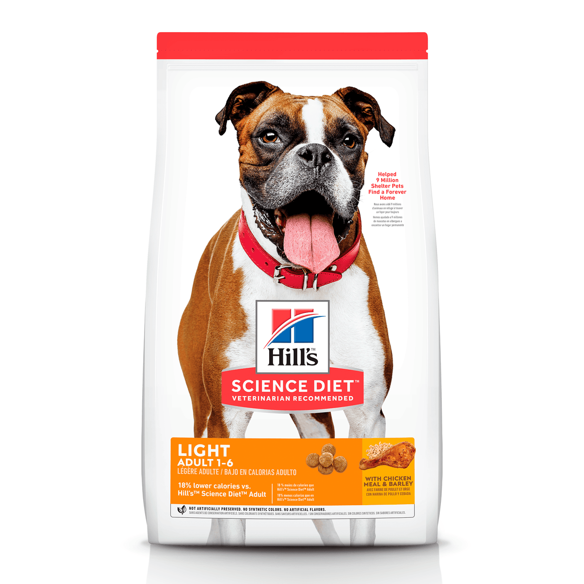 Alimento seco para perro Hills Science Diet Adult Light bajo en calorías 15 lb