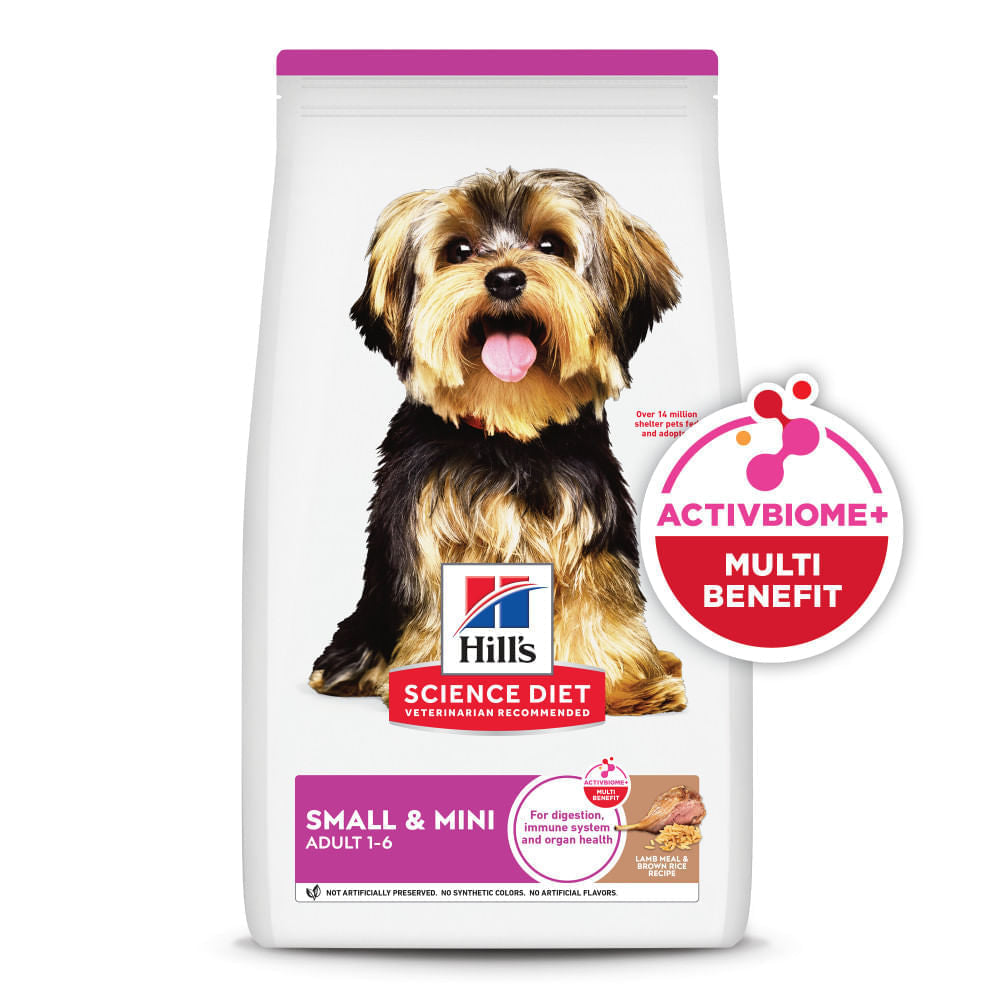 Alimento seco para perro Hills Science Diet Small and Mini adulto razas pequeñas y mini cordero y arroz integral 15,5 lb