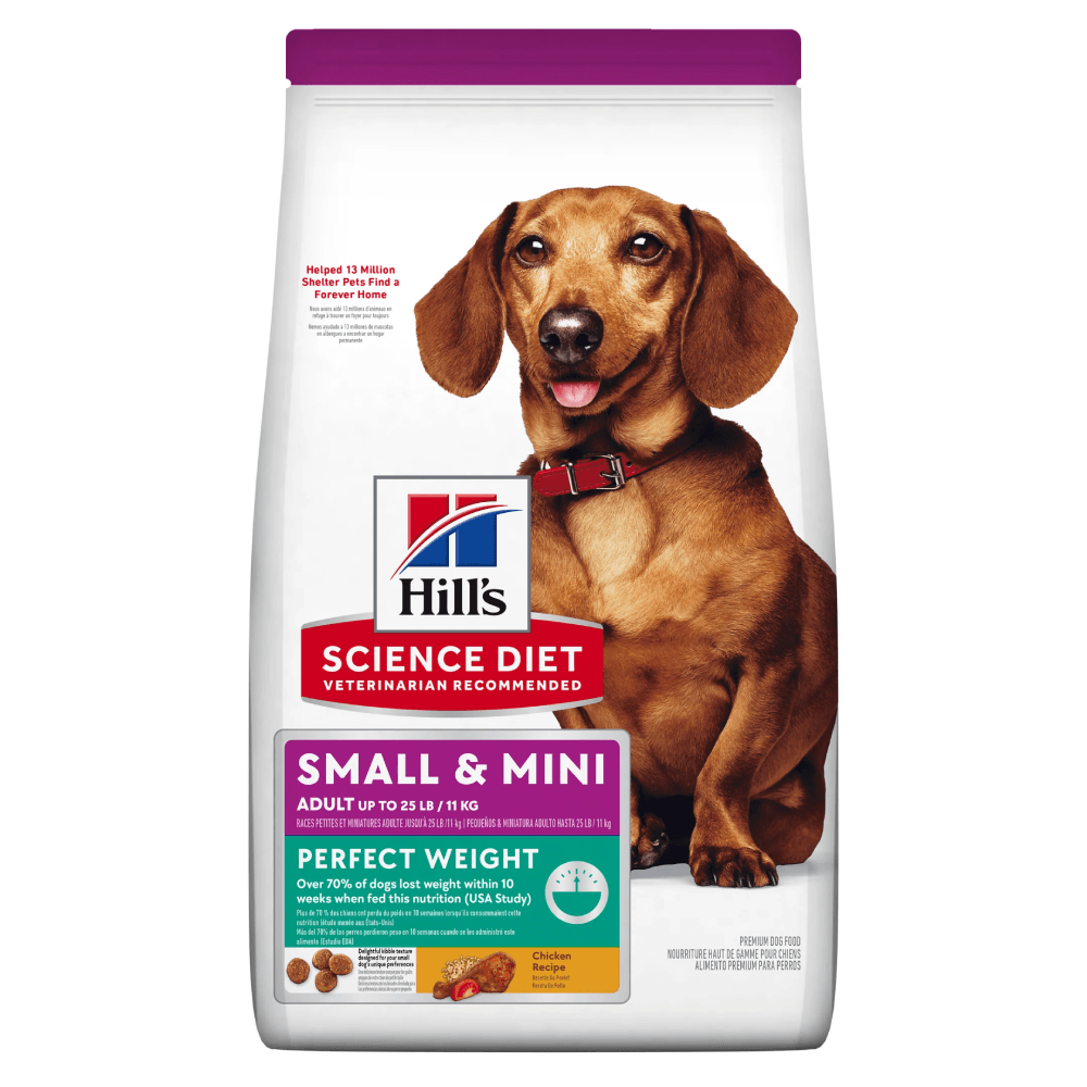 Alimento seco para perro Hills Science Diet Adult Perfect Weight control de peso small and mini 1,8 kg