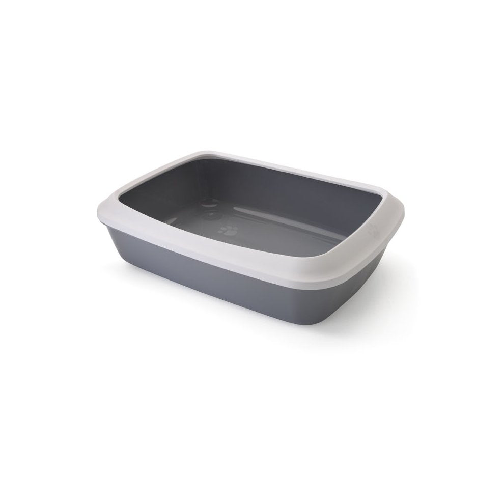Arenera Para Gato Savic Iriz Aros Blanco Gris 50×37×14 cm