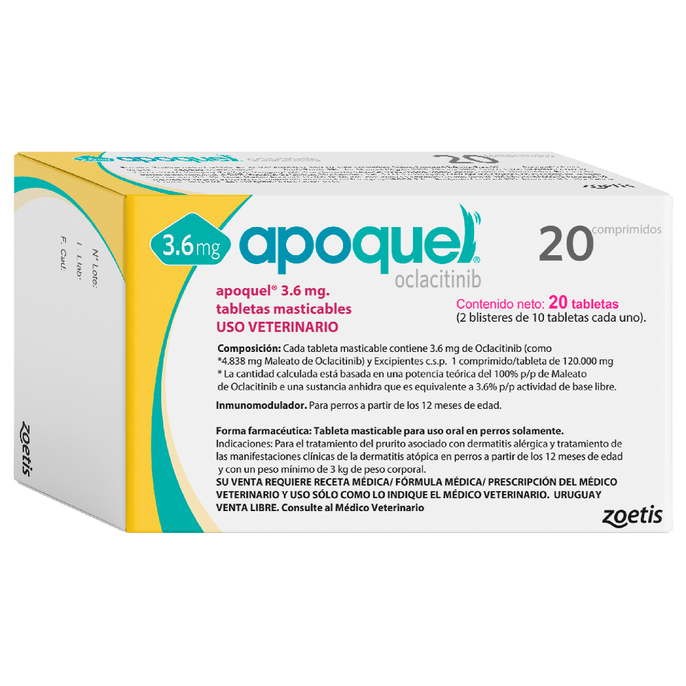 Antialérgico Para Perro Apoquel Blíster X 10 Tab 3,6 mg
