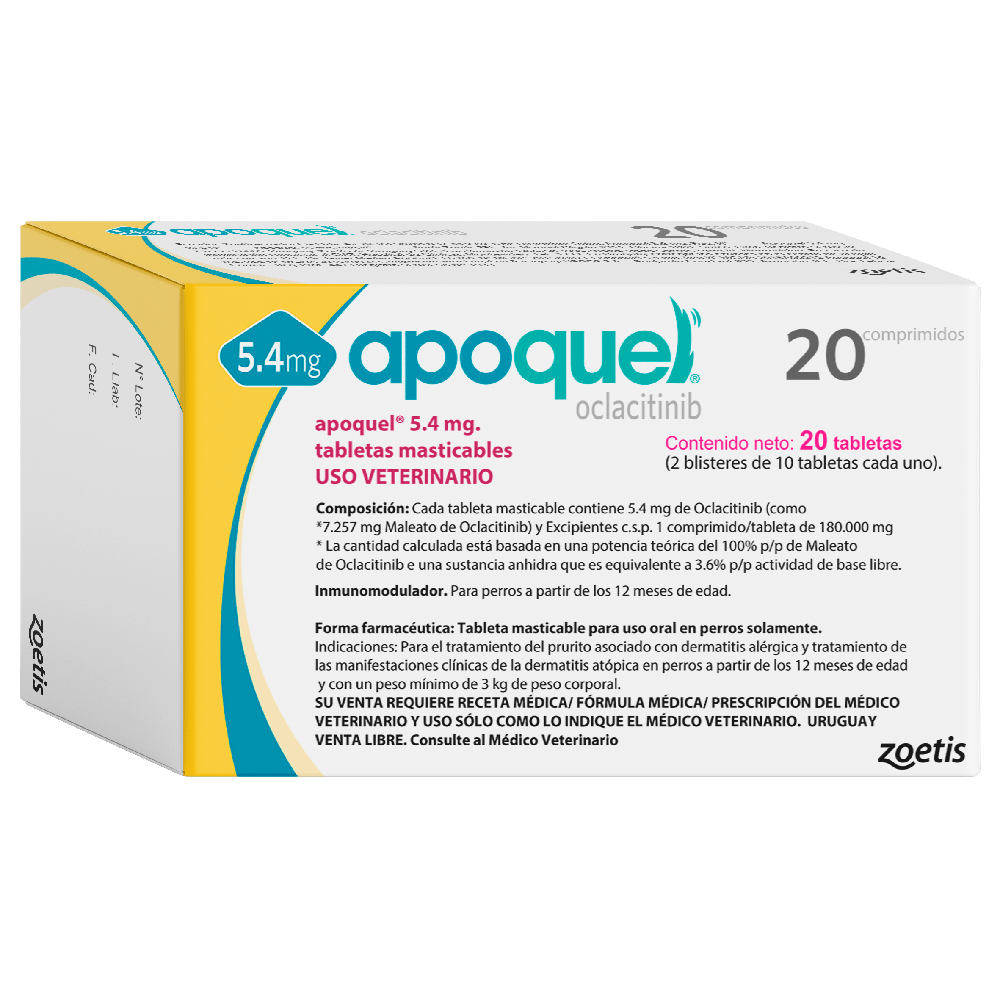 Antialérgico Para Perro Apoquel Blíster X 10 Tab 5,4 mg