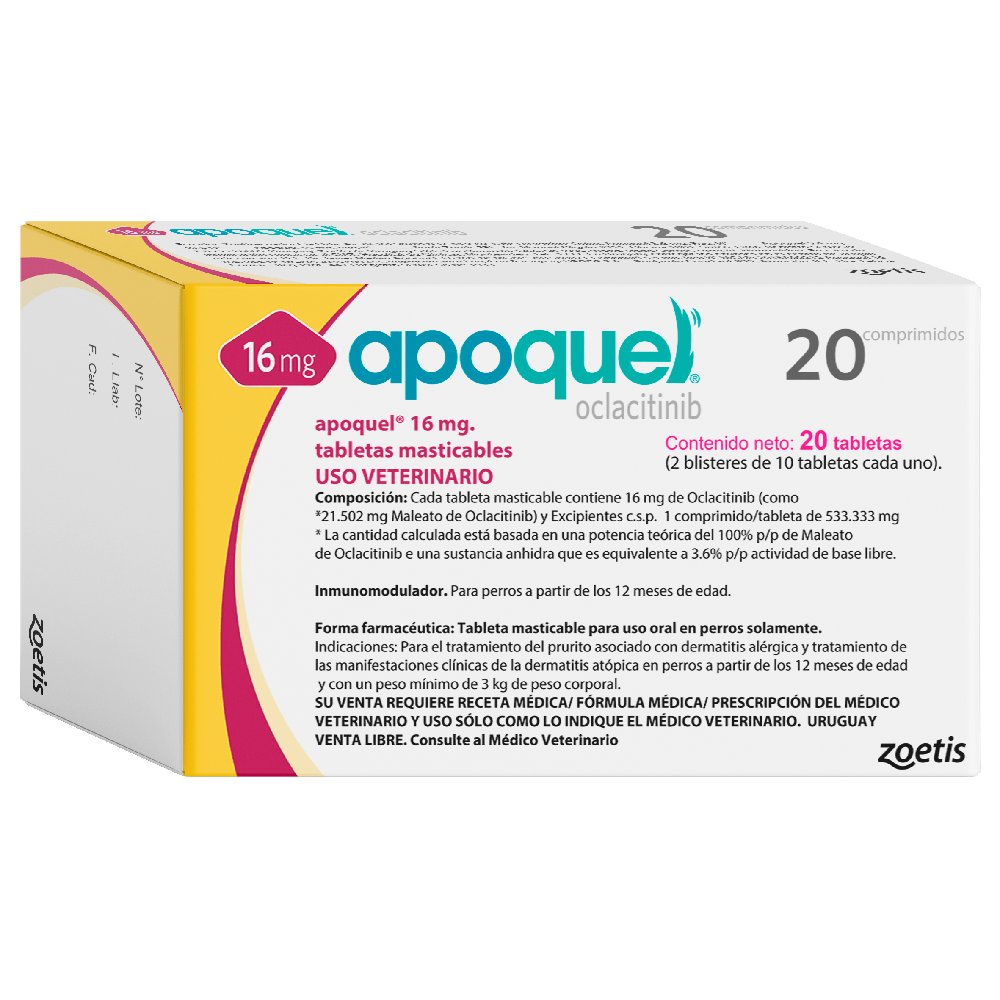 Antialérgico Para Perro Apoquel Blíster X 10 Tab 16 mg