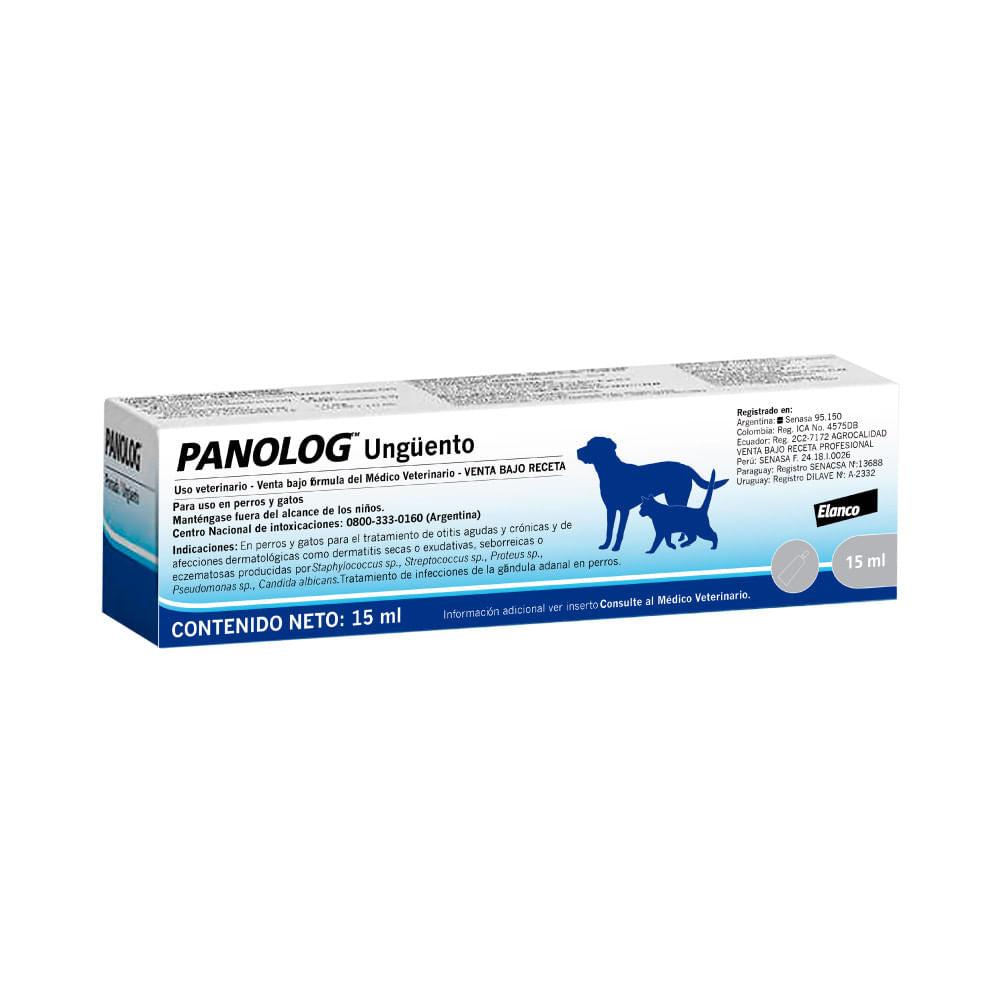 Ungüento Elanco Panolog Para Mascotas 1 tub x 15 ml