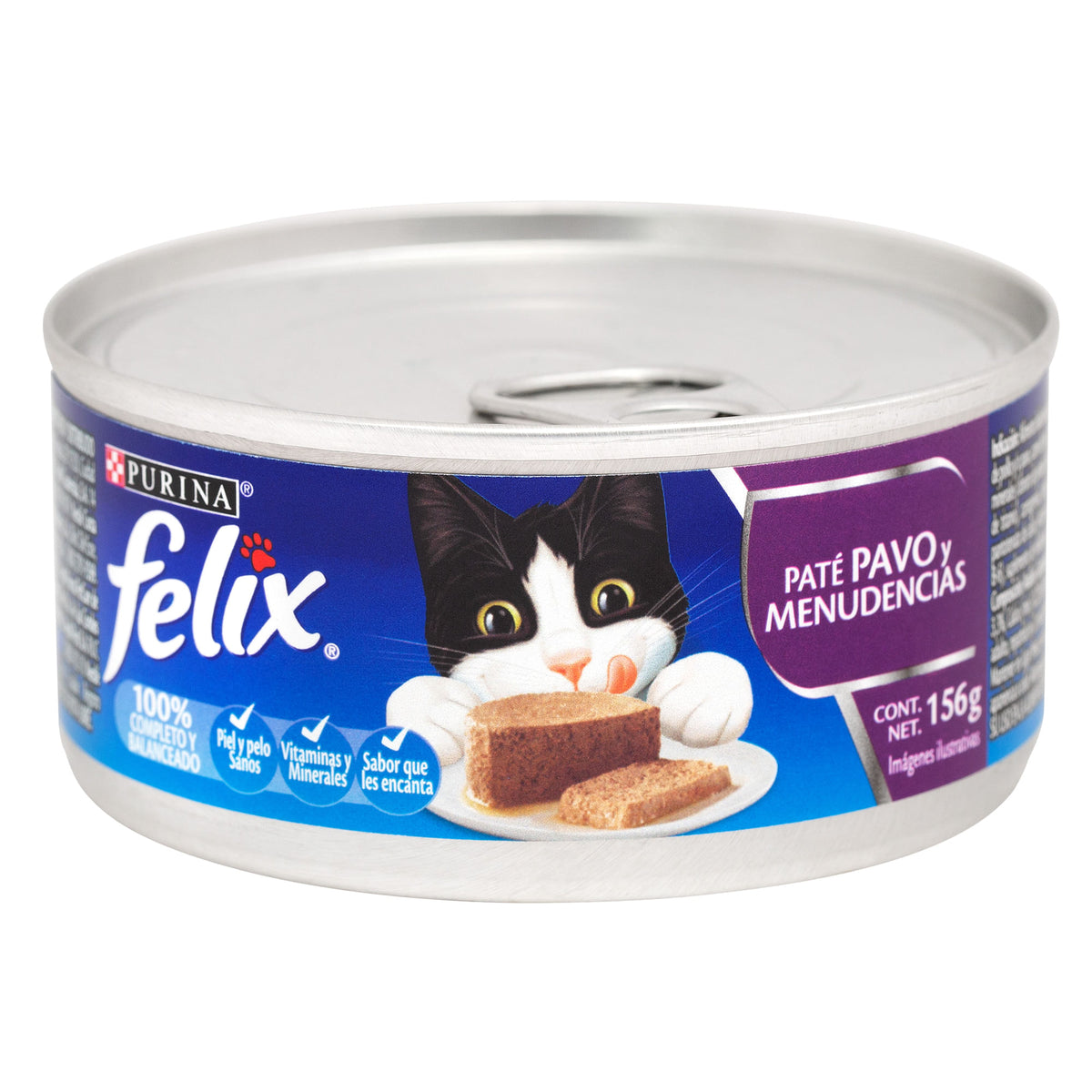Alimento Húmedo Gato Felix Pate Pavo Y Menudencias 156 g