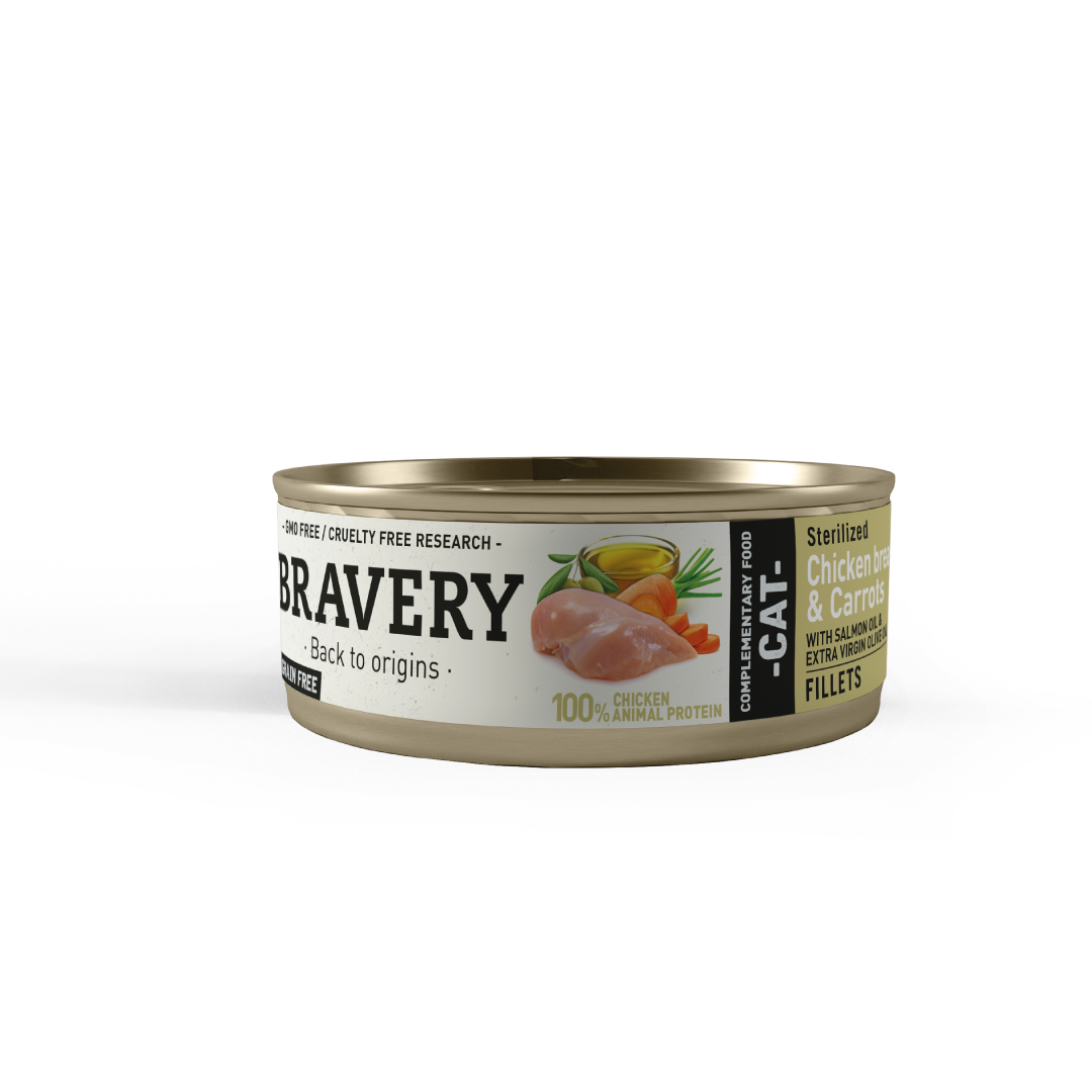 Bravery Chicken And Carrots Sterilized Cat Wet Food 70 g