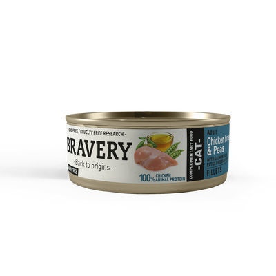 Bravery Chicken And Peas Adult Cat Wet Food 70 g