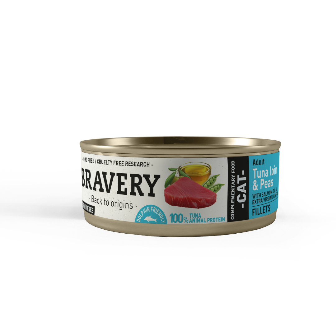 Bravery Tuna Loin And Peas Adult Cat Wet Food 70 g