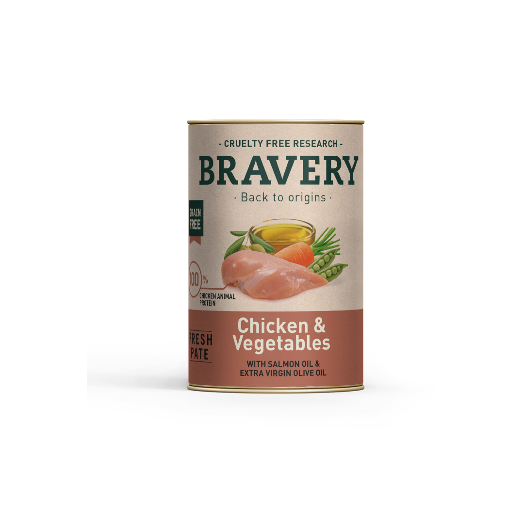 Bravery Chicken And Vegetables Dog Wet Food 290 g