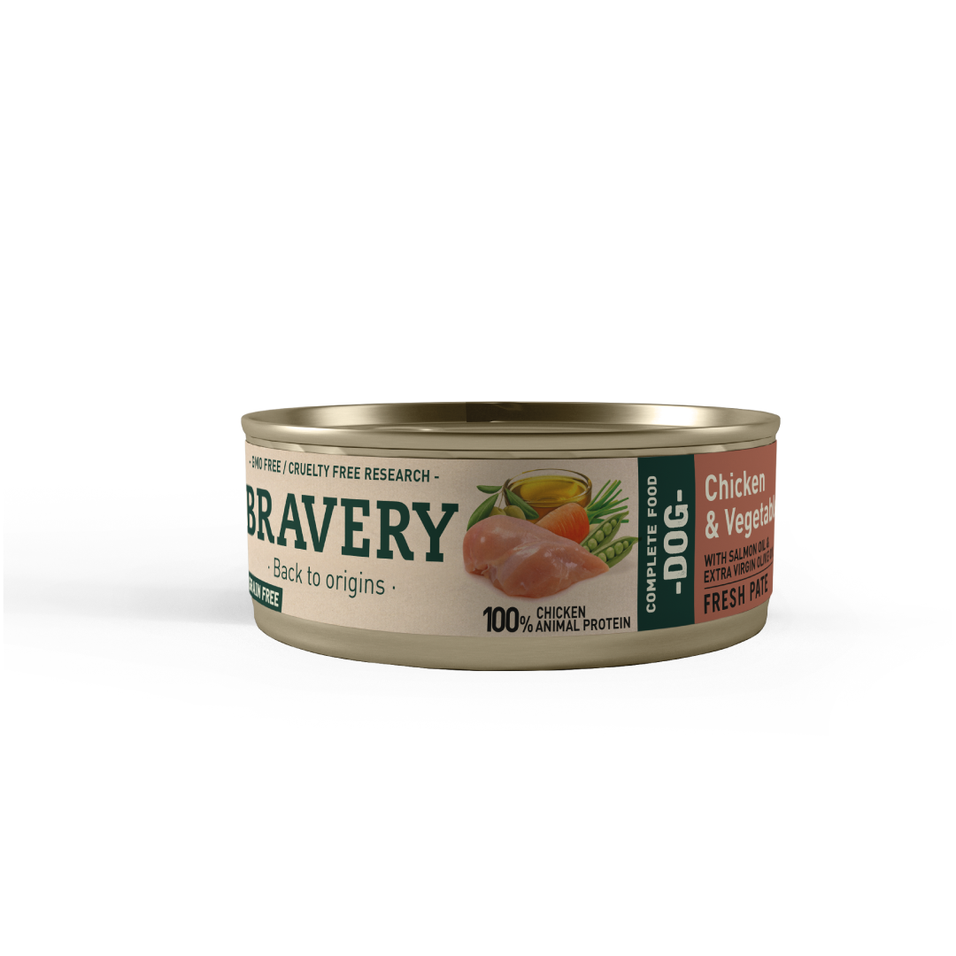 Bravery Chicken And Vegetables Adult Dog Wet Food 80 g