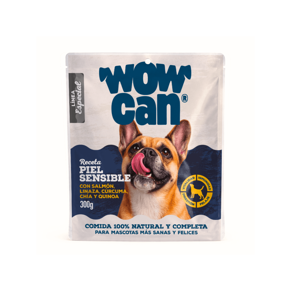 Alimento Húmedo Para Perro Wow Can Pouch Piel Sensible 300 g