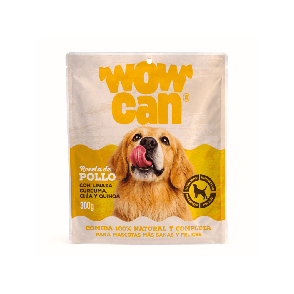 Alimento Húmedo Para Perro Pouch Wow Can Sabor Pollo 300 g