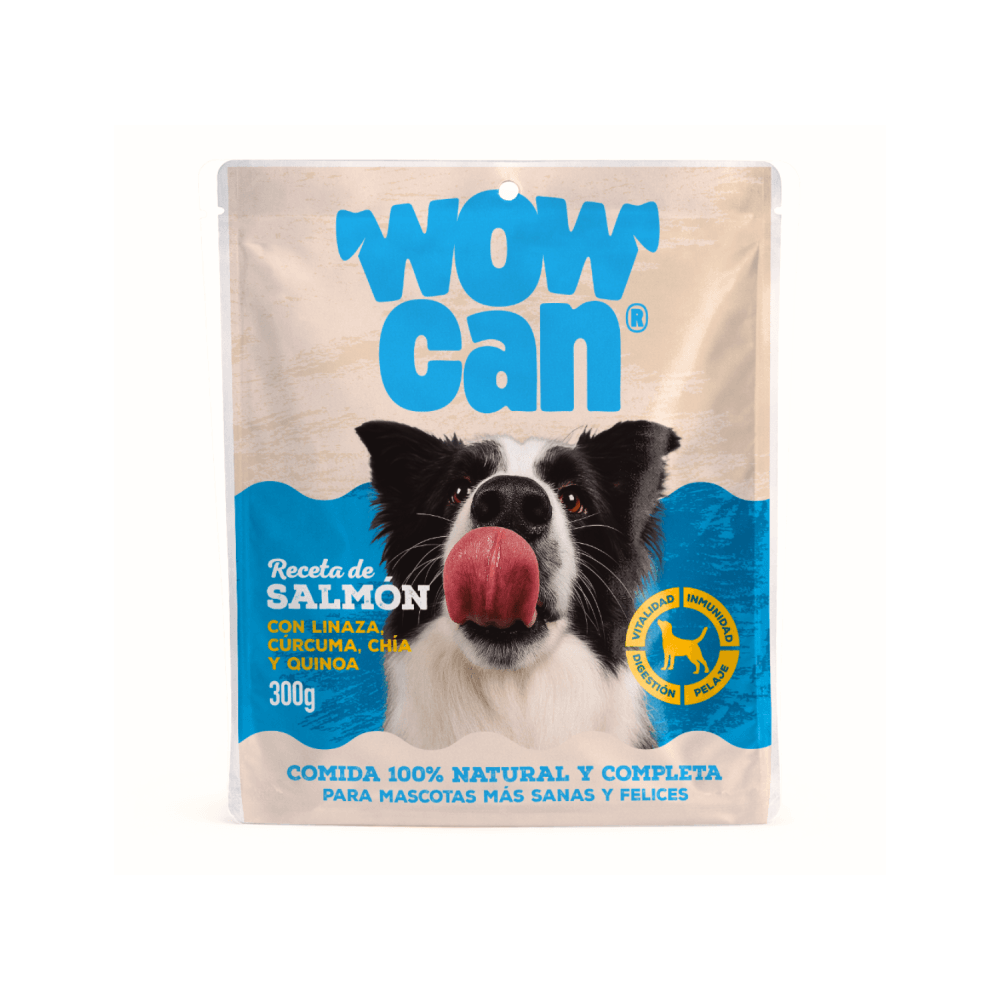 Alimento Húmedo Para Perro Pouch Wow Can Salmón 300 g