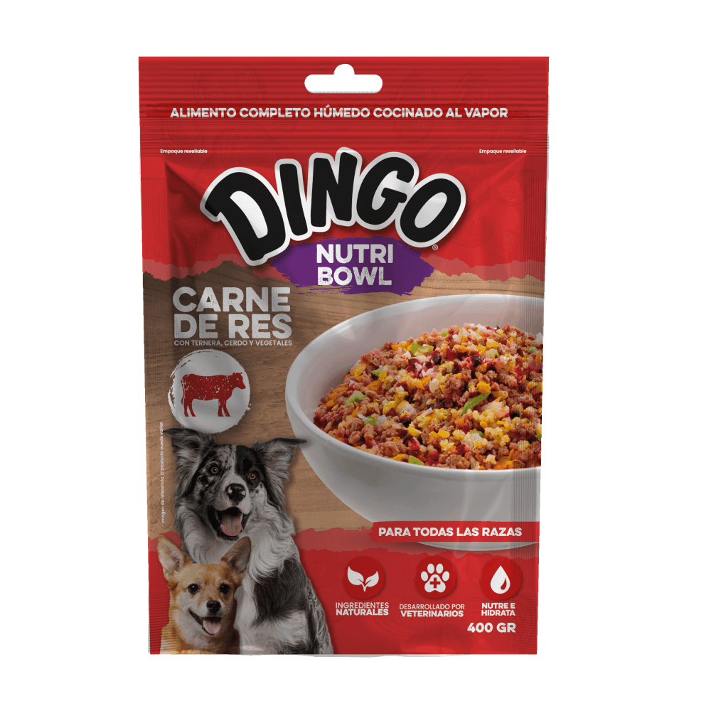 Alimento Nutri Bowl Wf Beef para perro Dingo 400 g