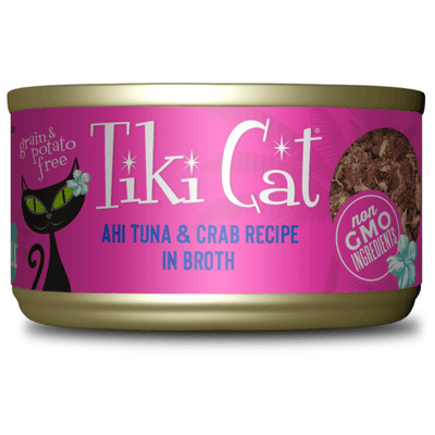 Atún-Cangrejo en Caldo Tiki Cat 80 g